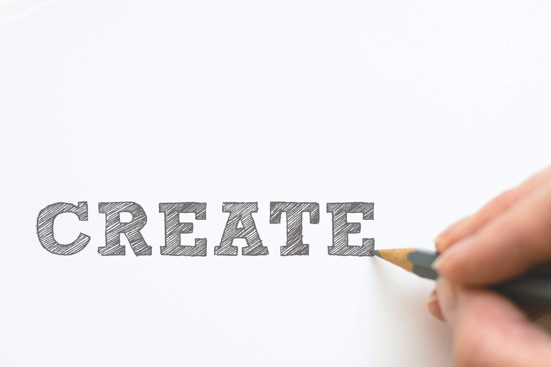 doodled word create