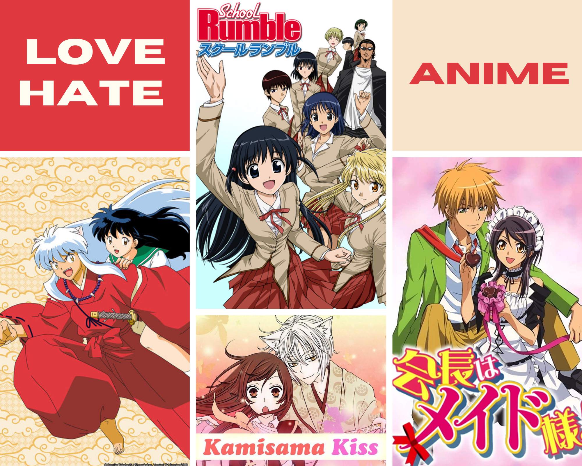 My Top Love-Hate relationship Anime